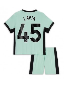 Billige Chelsea Romeo Lavia #45 Tredjedraktsett Barn 2023-24 Kortermet (+ Korte bukser)